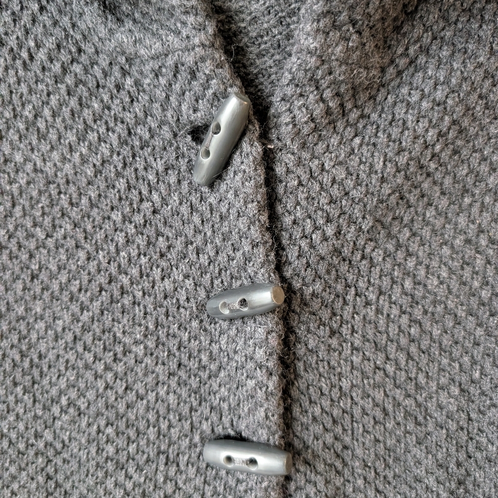 Merona Wool Blend Hooded Knit Cardigan Sweater Size Medium - Picture 3 of 6